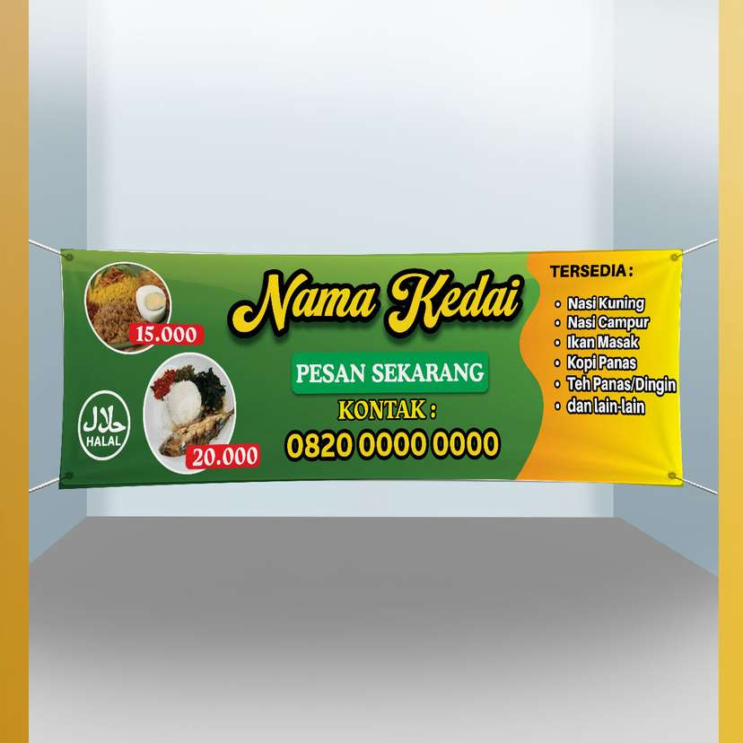 Baliho Nasi Kuning Hijau Kuning - Image 1