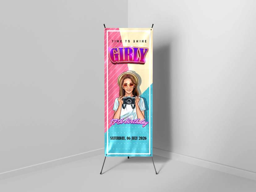 X-Banner Sweet Seventeen dengan Nuansa Retro Pop - Image 1