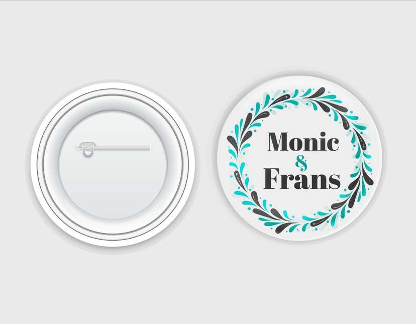 Pin Pernikahan Cantik dengan Desain Floral Elegan - Image 1