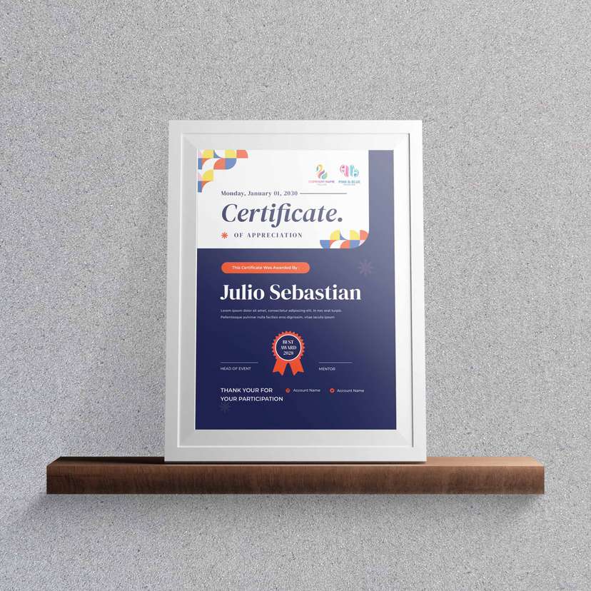 Sertifikat Apresiasi Berdesain Modern & Dinamis - Image 1