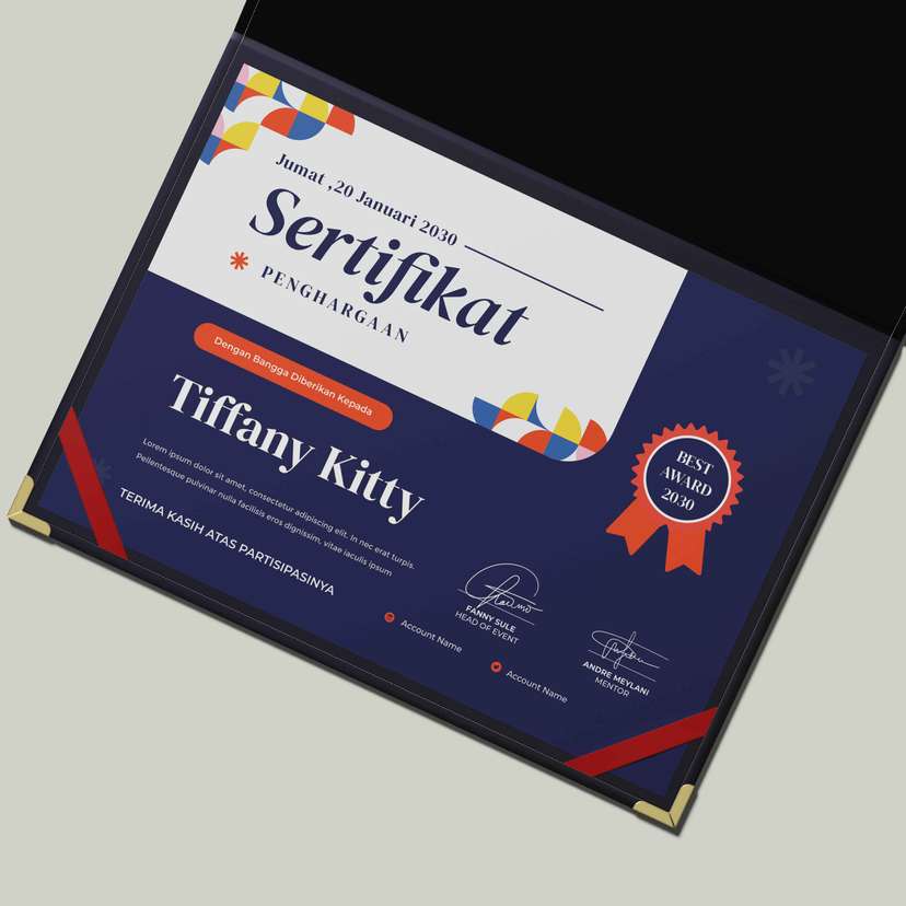 Sertifikat Apresiasi dengan Desain Elegan & Enerjik - Image 1