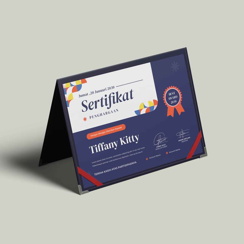 Sertifikat Apresiasi dengan Desain Elegan & Enerjik - Image 2