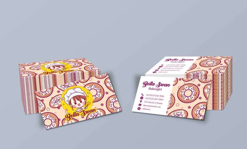 Kartu Nama Bakery Donat Imut  - Image 1