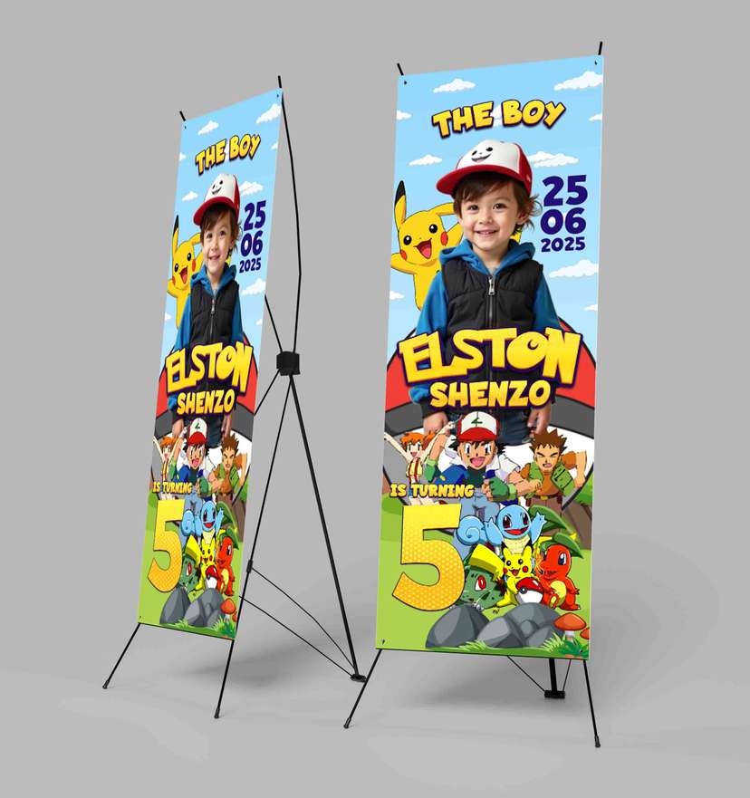 Banner Ulang Tahun Tema Pokemon - Image 1