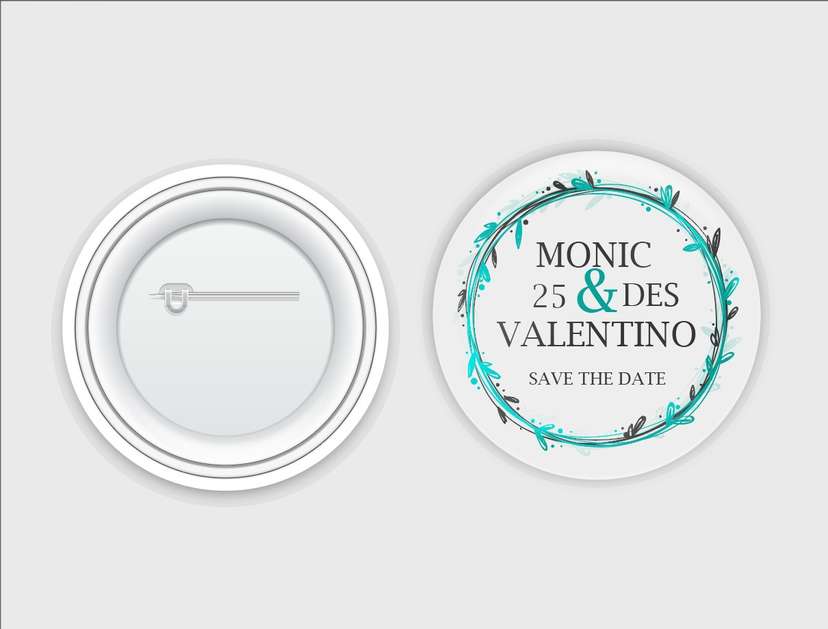 Pin Pernikahan Save the Date dengan Sentuhan Alam - Image 1