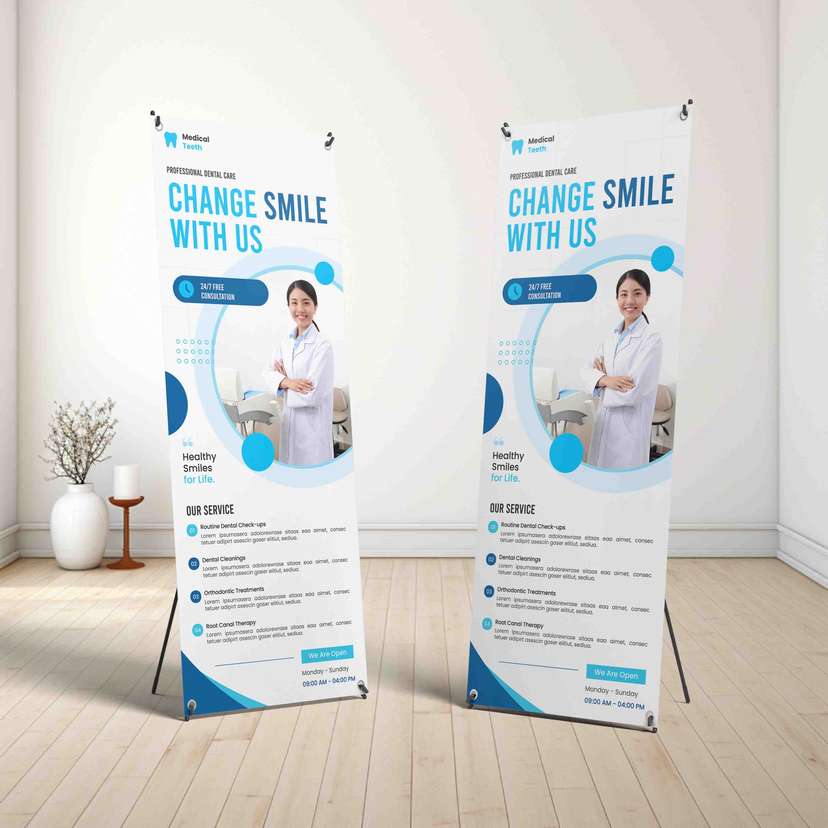 Standing X Banner Dental Clinic 🦷✨ - Image 1