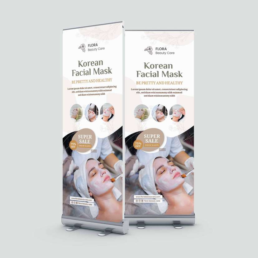 Roll Up Banner Korean Facial Mask - Image 1