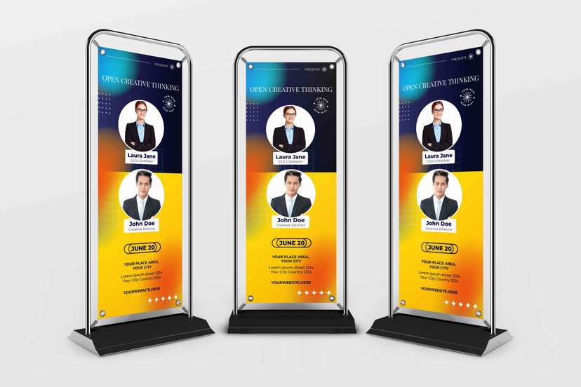 Door Frame Banner Seminar yang Modern dan Elegan - Image 1
