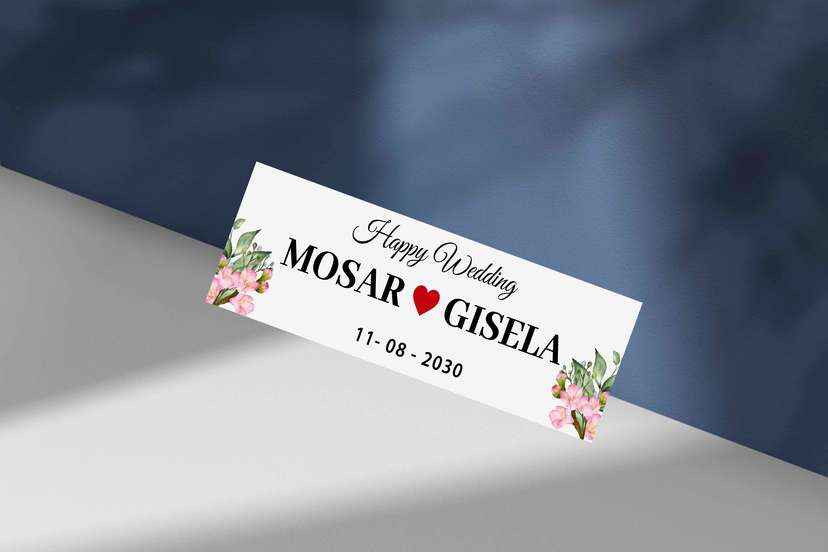 Wedding Plat Bunga Elegan Pink - Image 1