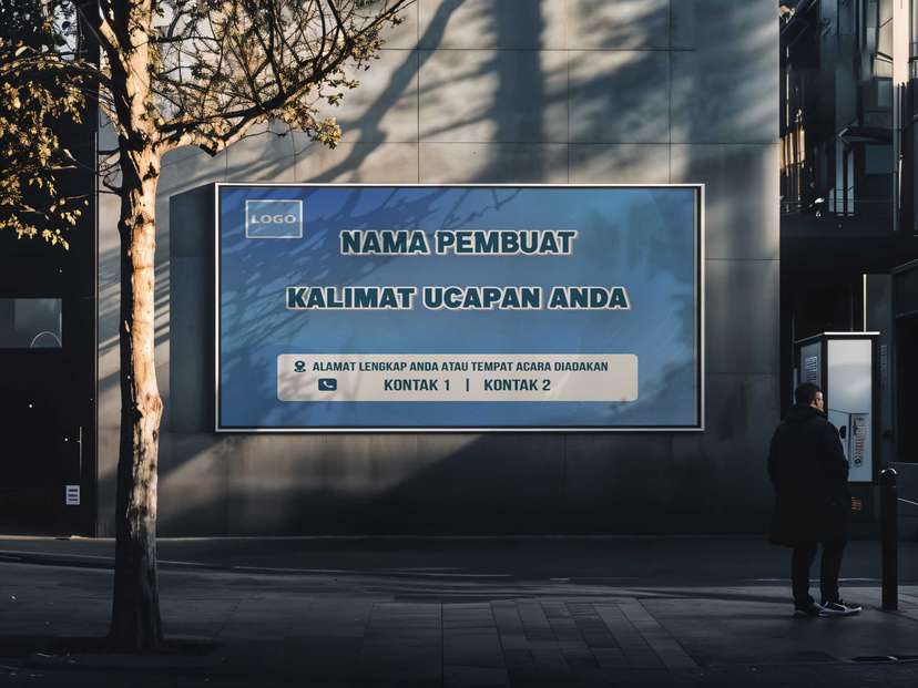 Baliho Acara dengan Konsep Biru Air - Image 1