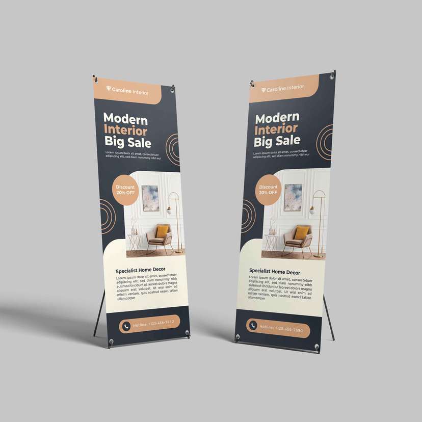Standing X Banner Interior Modern – Stylish & Efisien! - Image 1