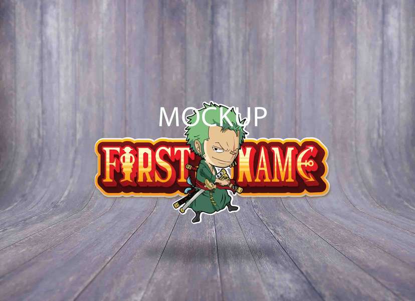 Sticker Nama Karakter Bergaya Anime Zoro - Image 1