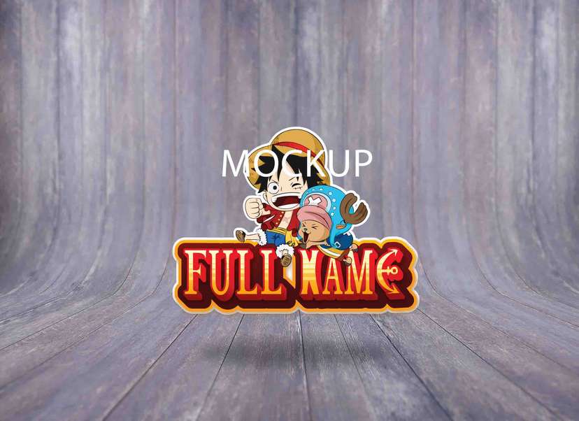 Sticker Nama Karakter Bergaya Anime Luffy dan Chopper - Image 1