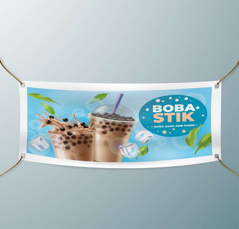 Baliho Promosi Bobastik: Minuman Segar dengan Rasa Boba Asam Manis - Image 1