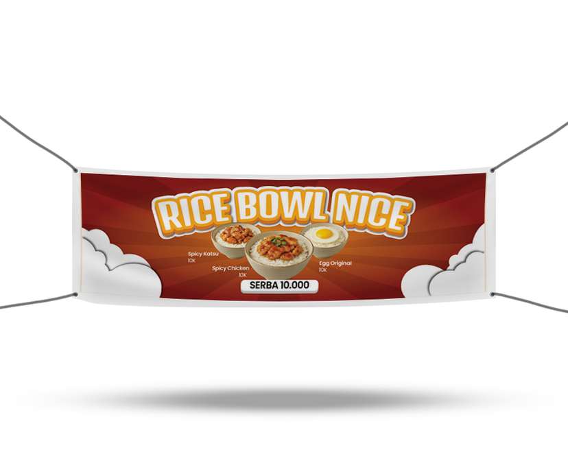 Spanduk Rice Bowl Nice - Serba 10K - Image 1