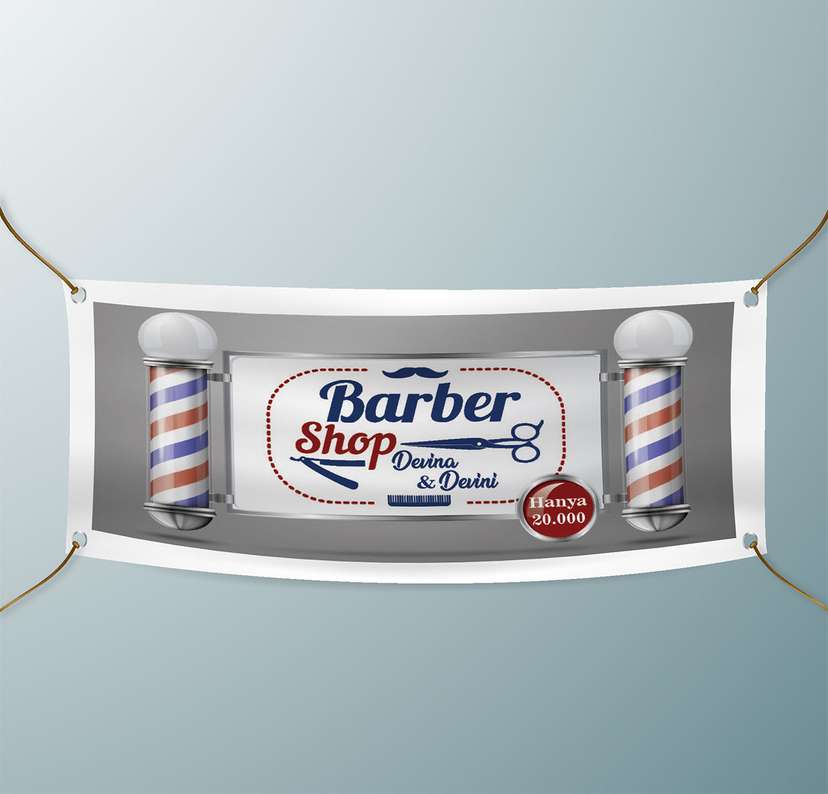 Spanduk Barber Shop - Devina & Devini - Image 1