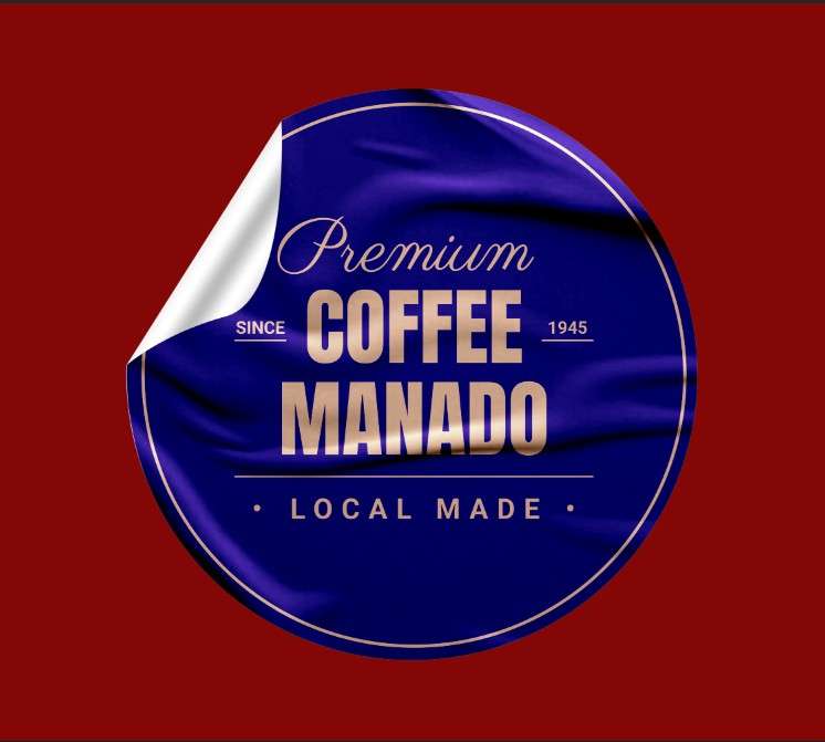 Premium Coffee Manado – Local Made Sticker Design - Image 1