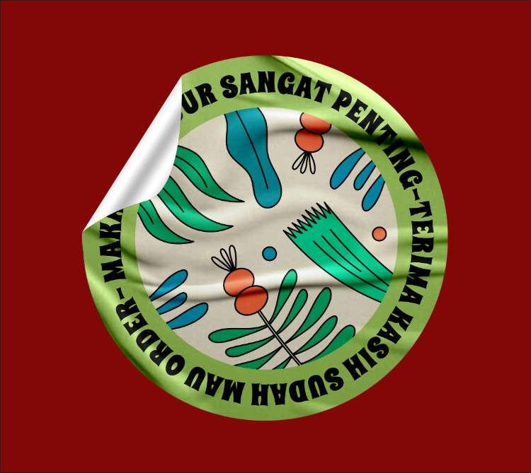 Stiker Terima Kasih untuk Pesanan Makanan Sayur - Image 1