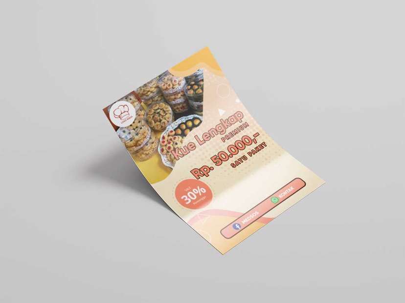 Flyer Kue Lengkap Thema Orange Kuning dan Menarik - Image 1