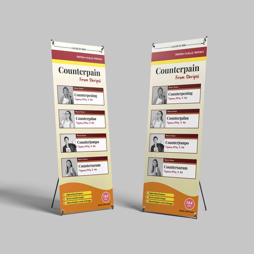 Standing X-Banner Counterpain from Skripsi – Karena Skripsi Itu Bikin Ngilu - Image 1