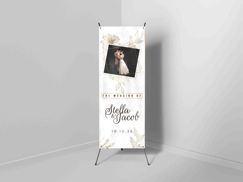 X-Banner Pernikahan Minimalis Elegan - Image 1