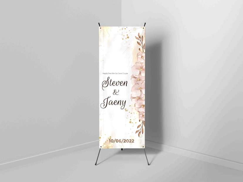 X-Banner Wedding Elegant Floral  - Image 1