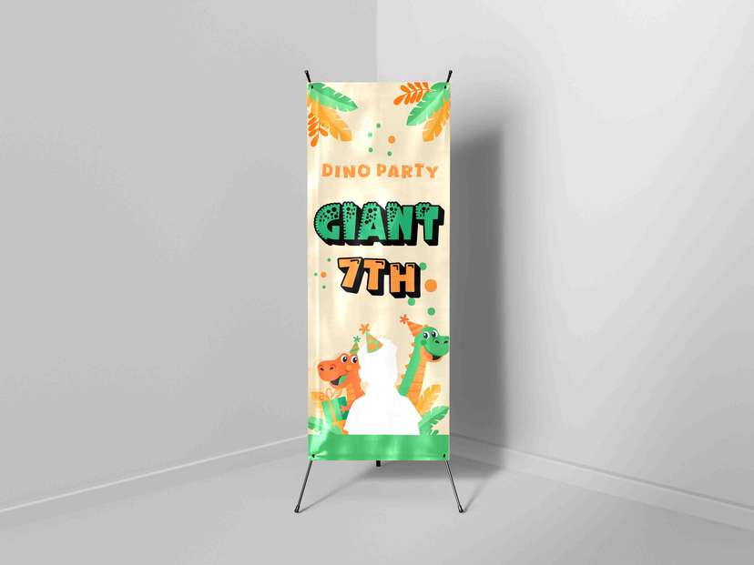 X-Banner Dino Party Ulang Tahun - Image 1