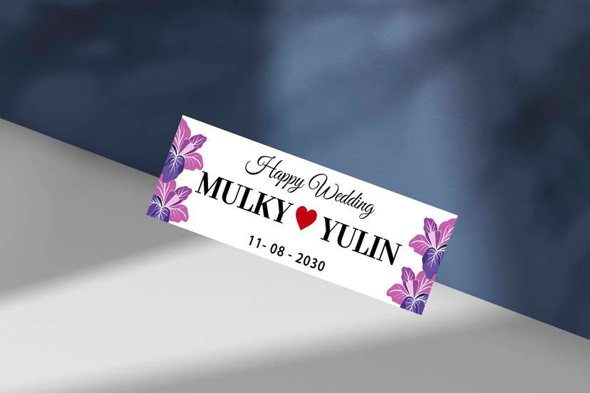 Wedding Plat Floral Ungu - Image 1