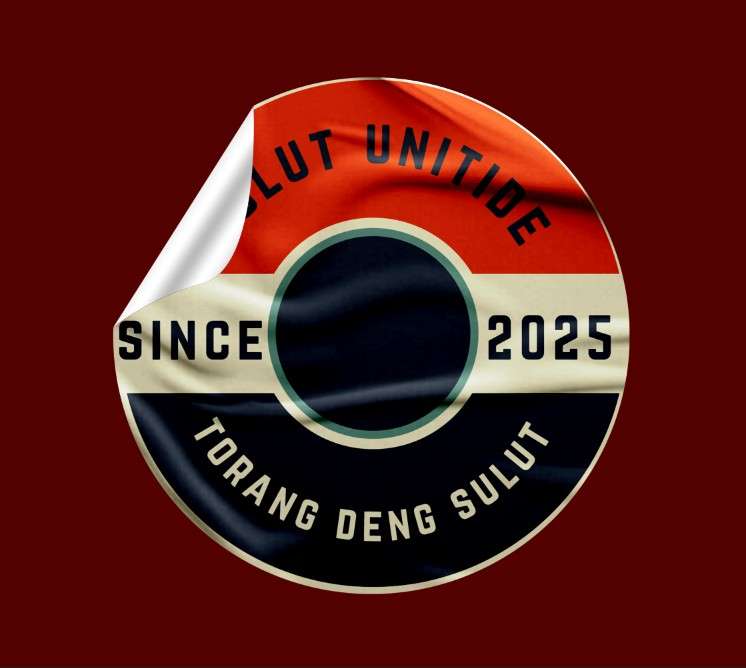 Design Sticker Retro Bold Sulut Unitide 2025 Buat Komunitas Torang Deng Sulut - Image 1