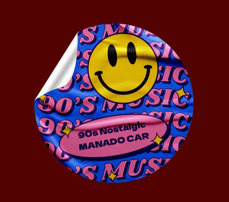 Stiker 90s Nostalgic – MANADO CAR - Image 1