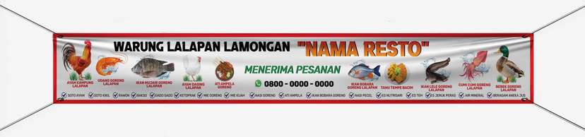 Baliho Lalapan Full Gambar Mencolok Konsep Lalapan pada Umunya - Image 1