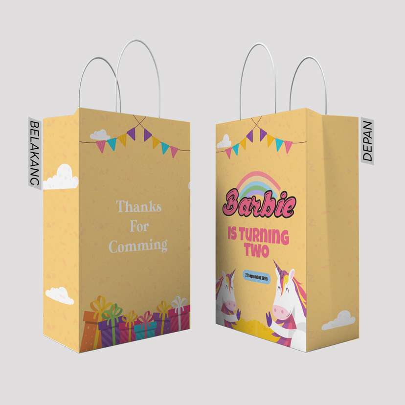 Paper Bag Ulang Tahun Tema Warna Kuning - Image 1