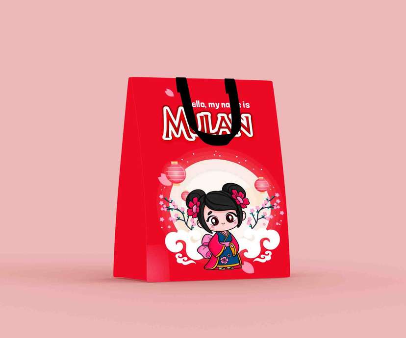 Paper Bag Ulang Tahun Mulan Chibi - Image 1