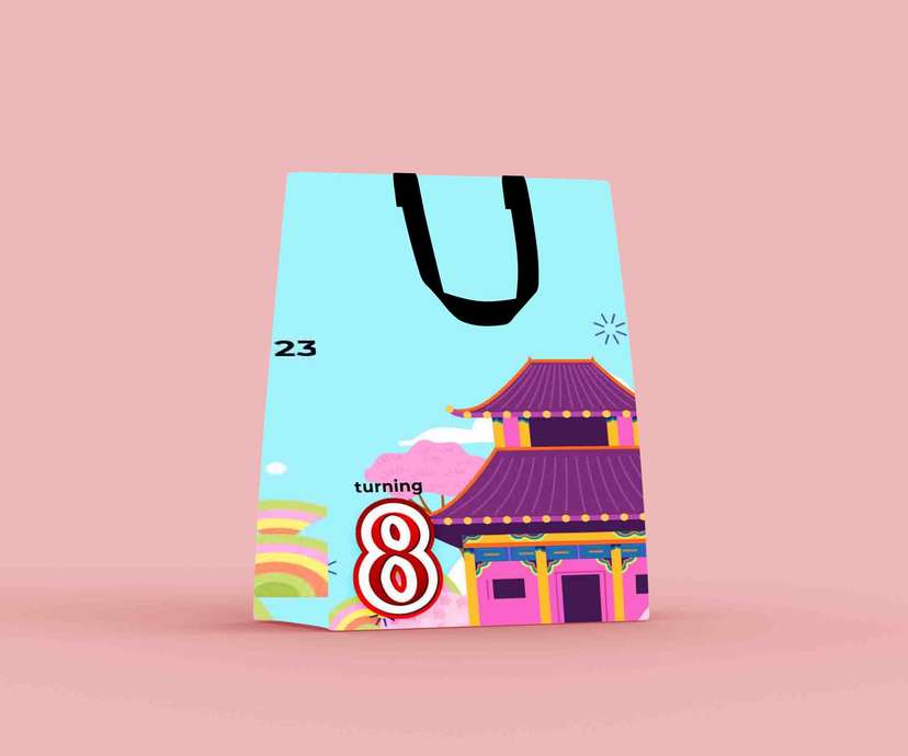 Paper Bag Ulang Tahun Mulan Chibi Pelangi - Image 2