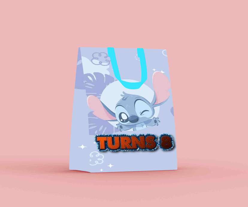 Paper Bag Ulang Tahun Stitch Couple dengan Warna Pastel Ceria - Image 2