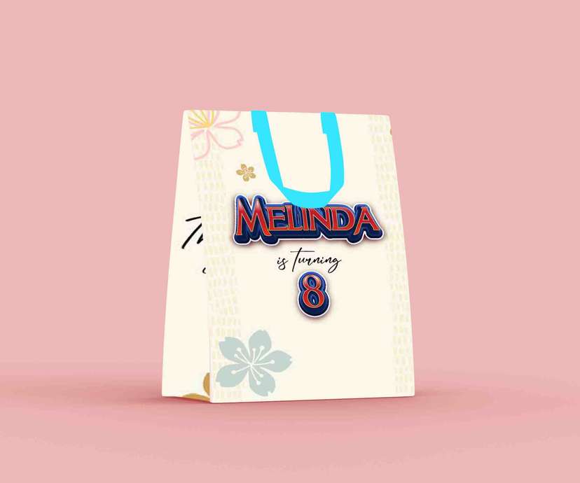 Paper Bag Ulang Tahun Motif Mulan Floral Tradisional - Image 1