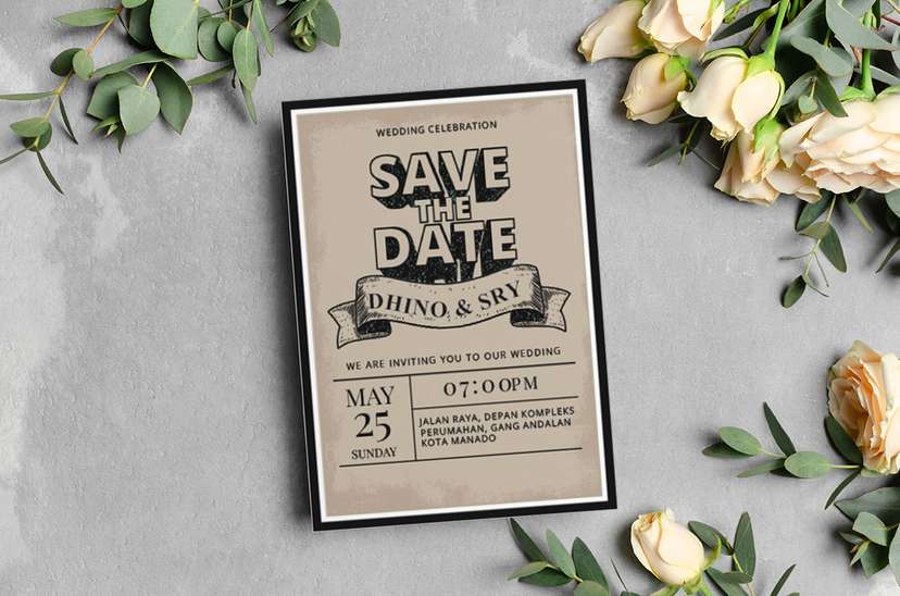 Undangan Retro Poster Style - Image 1