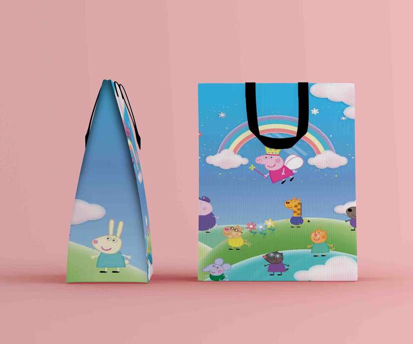 Paper Bag Ulang Tahun Peppa Pig Bertema Pelangi Ceria - Image 2