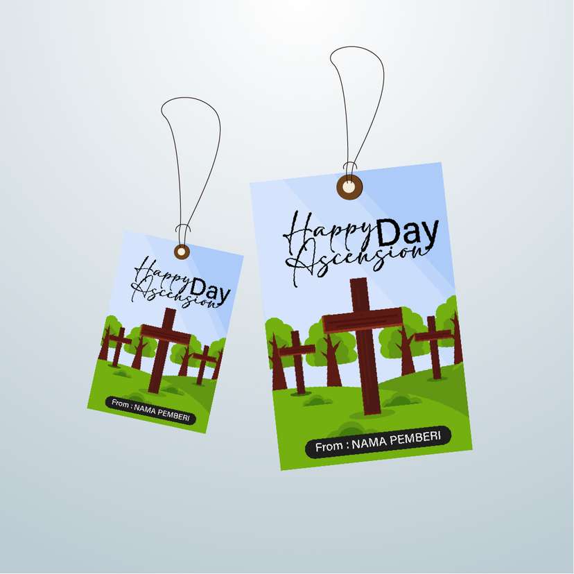 Hangtag Salib Besar di Tengah Rimbunan Pohon - Image 1