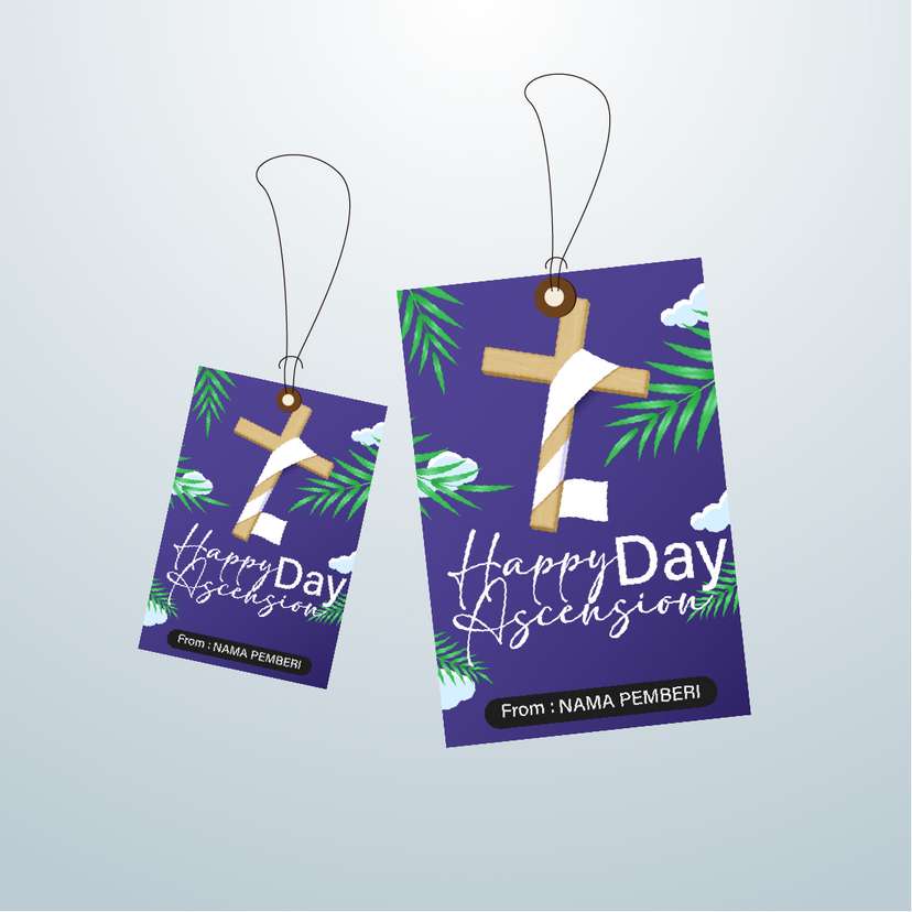 Hangtag Salib Coklat dan Daun Palm - Image 1