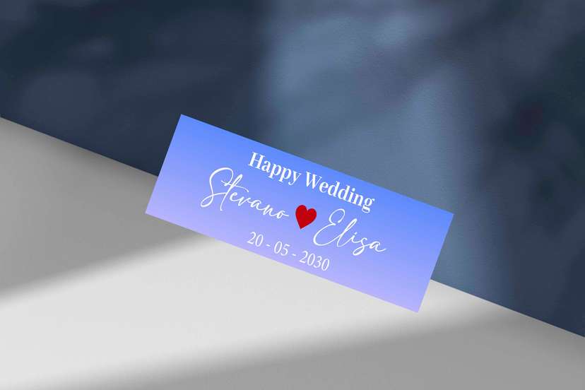 Wedding Plat Gradasi Biru Elegan - Image 1