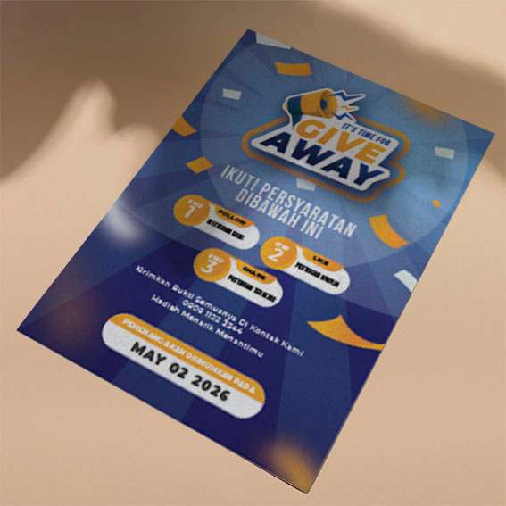 Flyer Giveaway – Tema Biru Ceria - Image 1
