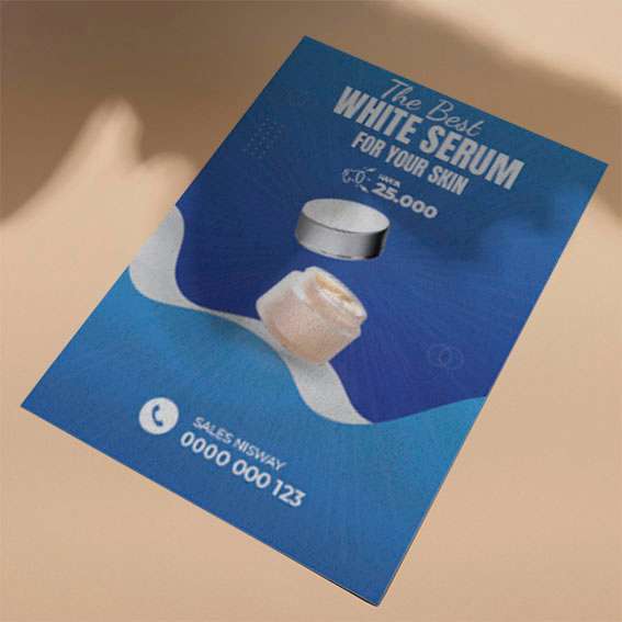 Flyer White Serum – Tema Elegan Biru - Image 1