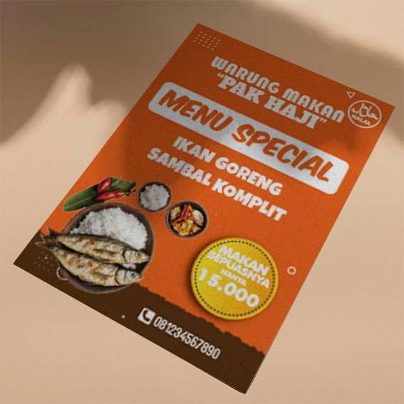 Flyer Warung Pak Haji – Tema Cokelat Hangat - Image 1