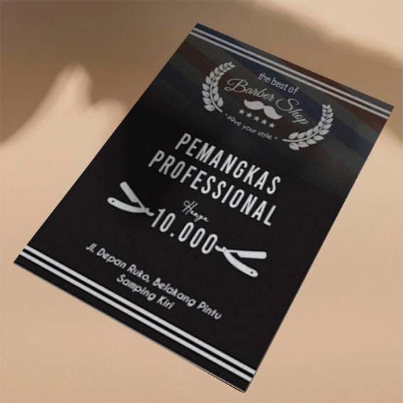 Flyer Barbershop Elegan – Tema Hitam Putih - Image 1