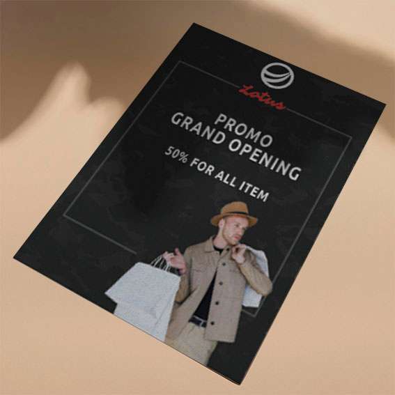 Flyer Promo Grand Opening Fashion – Tema Hitam Minimalis - Image 1