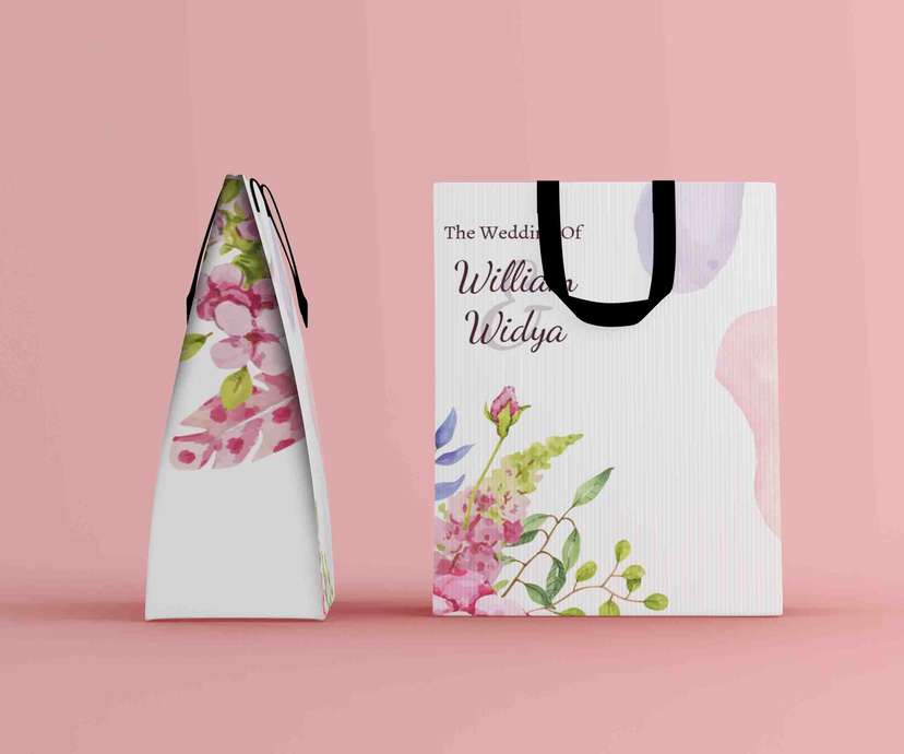 Paper Bag Floral Wedding Elegan - Image 1