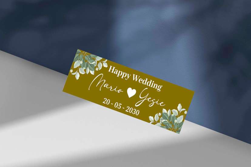 Wedding Plat Putih Floral Berry Elegan - Image 1