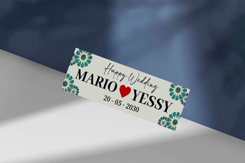 Wedding Plat Floral Geometris Mewah - Image 1