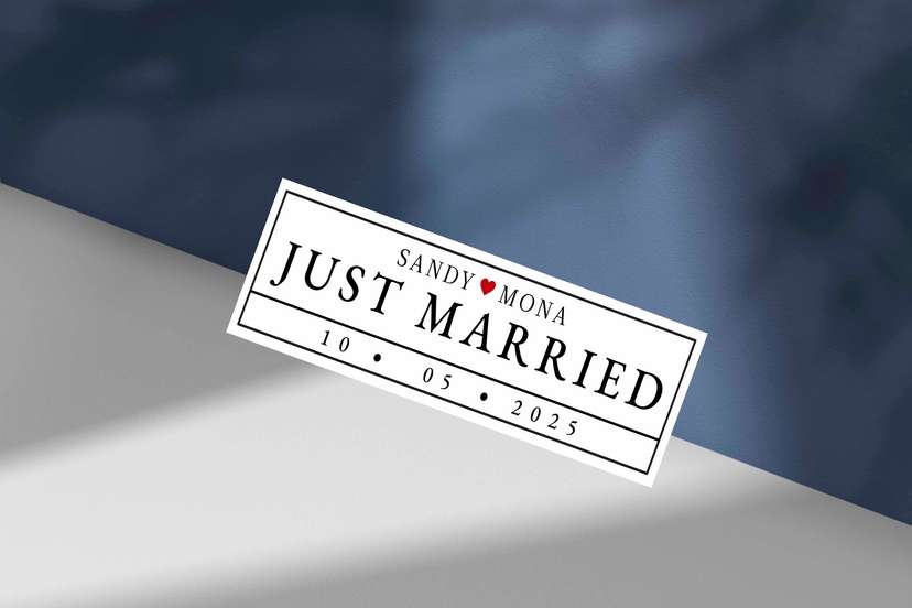 Wedding Plat Elegant Monokrom - Image 1